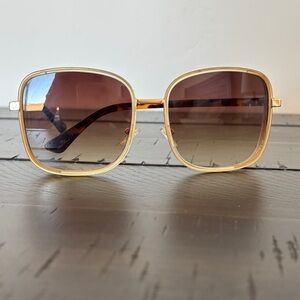 Gold Women's Square Sunglasses